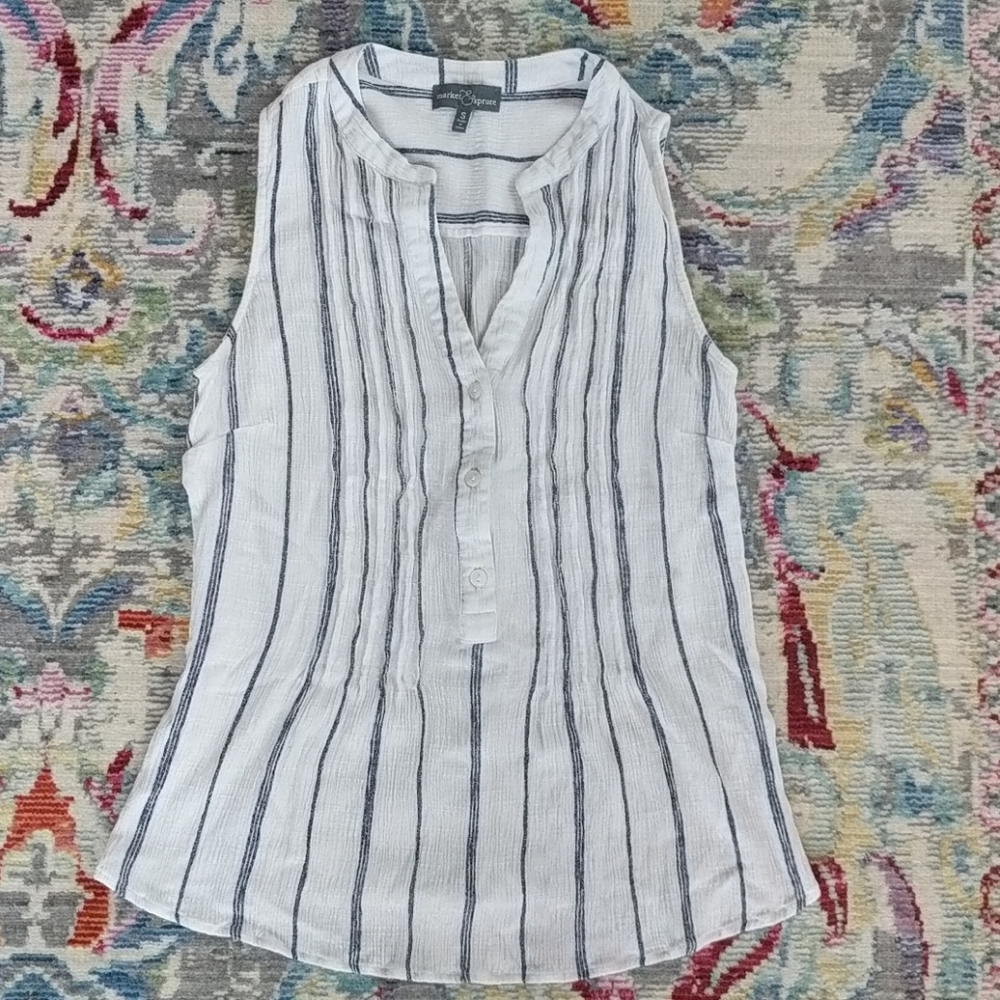 ☀️ market&spruce Striped Tank - S